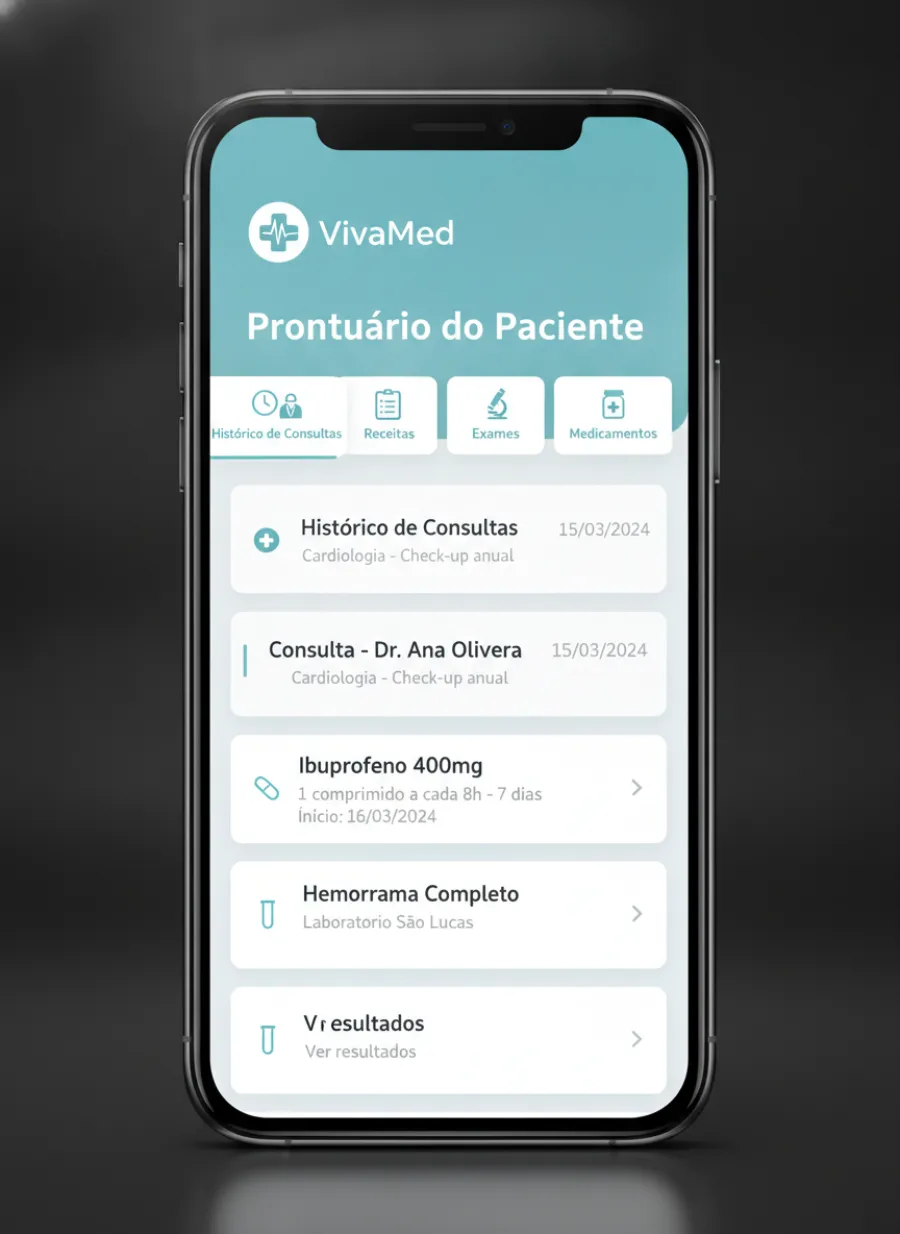 Tela 3 do app VivaMed