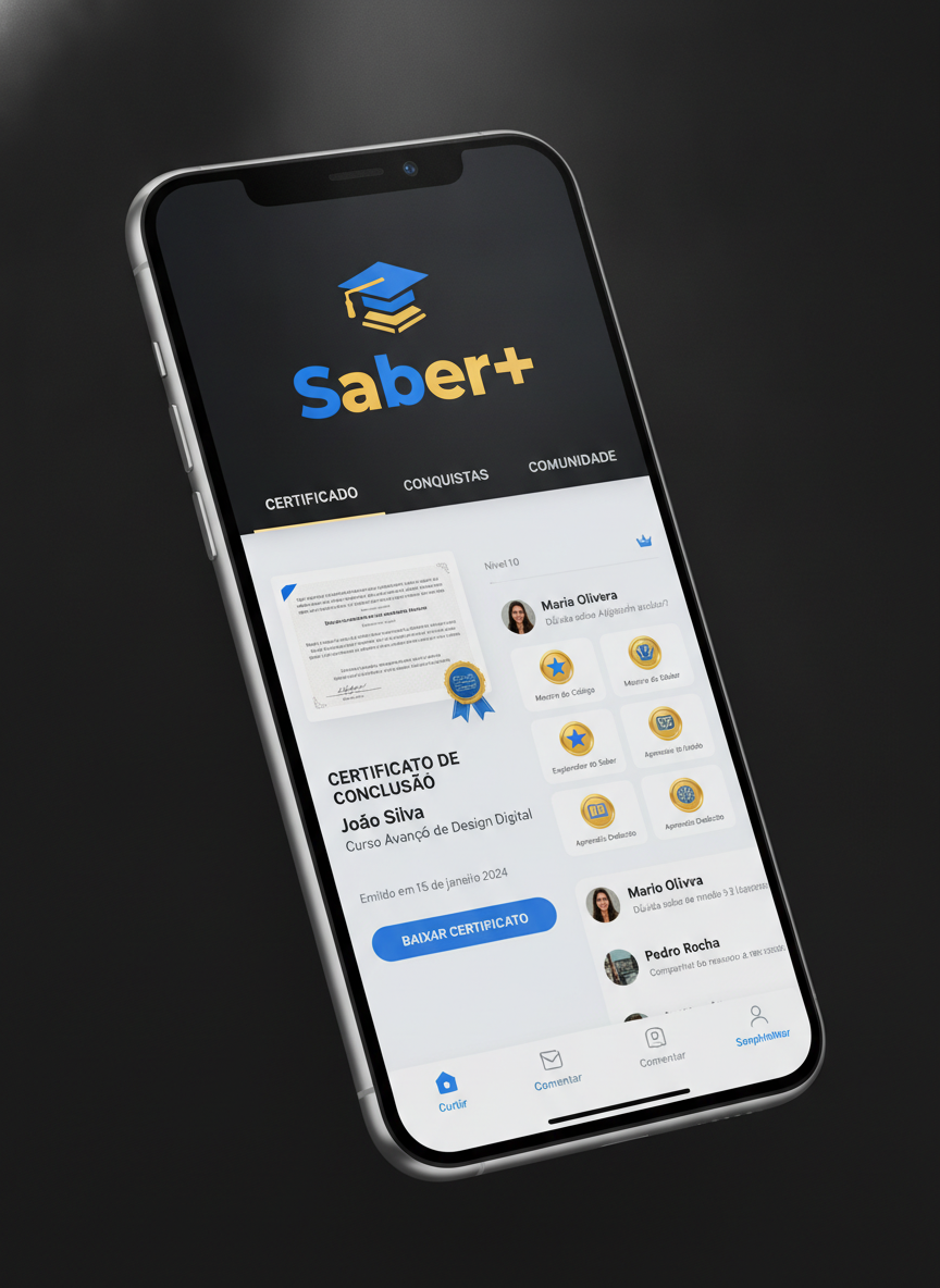 Tela 3 do app Saber+